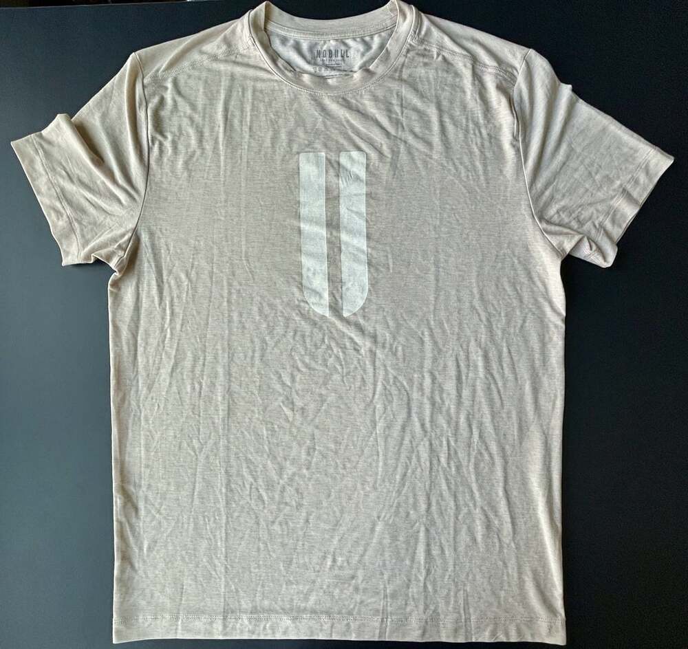 Nobull U Tee Size L Oatmeal T-Shirt